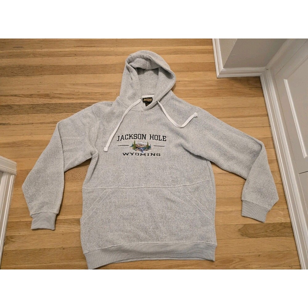 Renegade Club Sweater Mens Large Gray Jackson Hole Wyoming Pullover